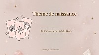 Thème de naissance avec le tarot