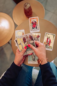 Tirage de tarot en visio